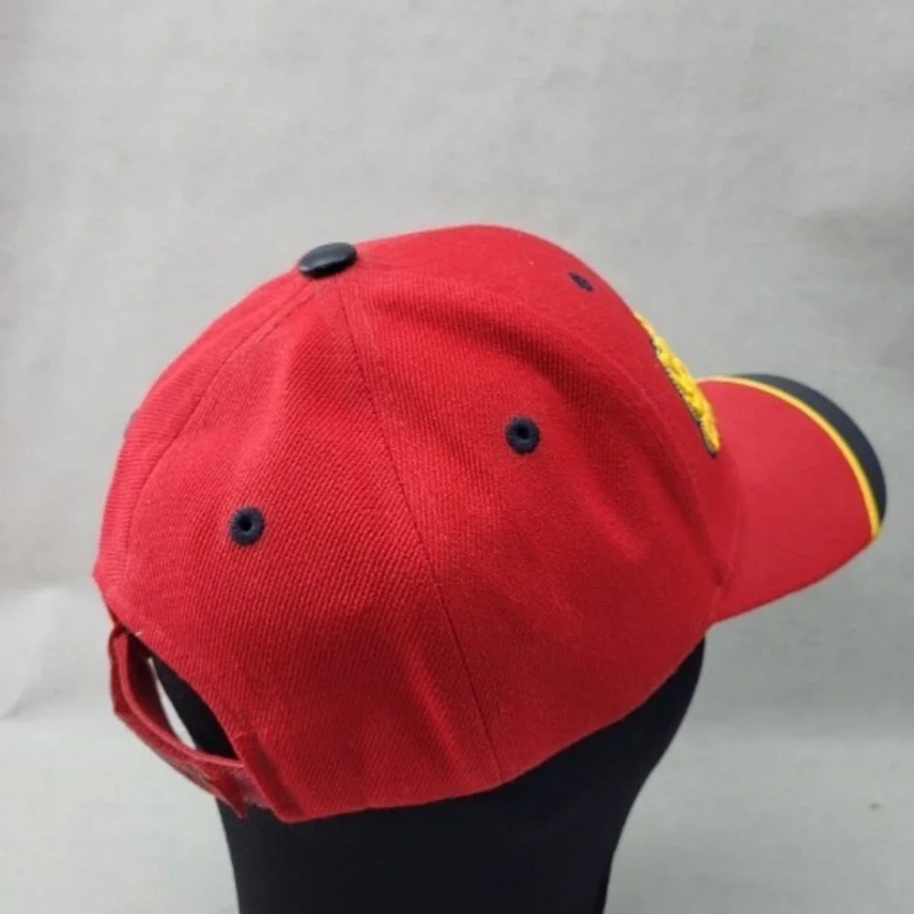San Diego SD California Hat Strap Back Red Gold Cap Best Vina